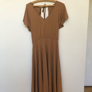 Joyfolie size small asymmetrical tan dress